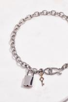 Shoshanna Lee Jewelry Womens Pave Diamond Lock Choker