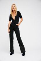 3x1 Womens Deep Plunge Denim One Pc