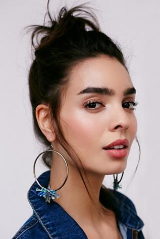 Ouroboros Womens Nomad Threaded Hoop Earrings