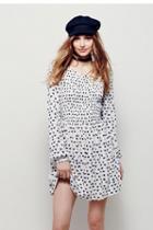 Free People Womens Smocked Printed Fit And Flare