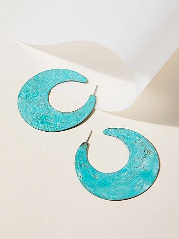 Patina Crescent Hoops By Sibilia At Free People