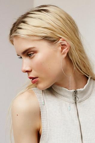 Free People Womens Amber Threader Hoops