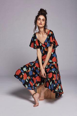 Free People Womens Faye Wrap Dress