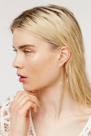 Joy Dravecky Womens Raw Stone Threader Earrin