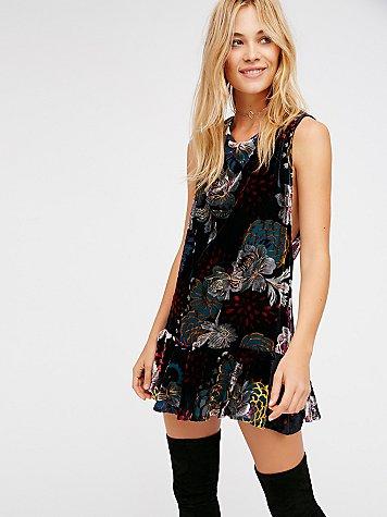 Free People Velvet Burnout Mini Dress