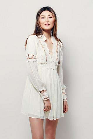Free People Womens In Dreamland Mini Dress