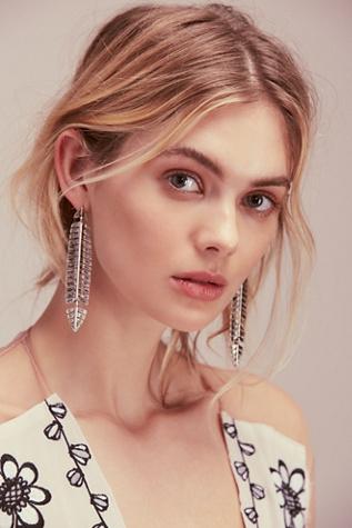 Free People Womens Night Moves Feather Earrings