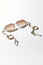 My Willows Womens Golden Heart Sunglass