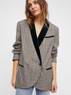 Velvet Trimmed Blazer By Free People