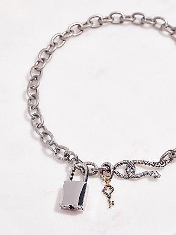 Shoshanna Lee Jewelry Pave Diamond Lock Choker