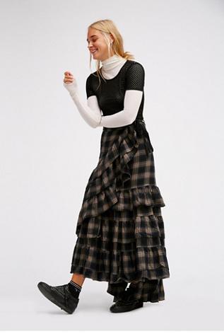 Nicholas K X Free People Womens Enya Plaid Skirt