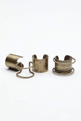 Jules Smith Womens Thick Bar Ring Set