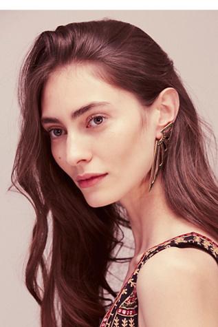 Alkemie X Free People Womens Deco Wing Earring