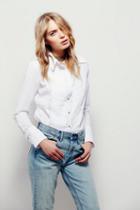 Free People Womens The Right Way Pintuck Buttondown