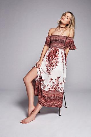 Free People Womens Louise Printed Dress