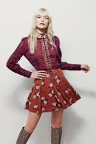 Free People Womens Lovely Lace-up Mini