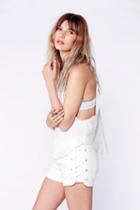 Free People Womens High Waist Lace Up Short