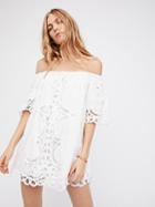 Free People Battenburg Off-the-shoulder Mini Dress