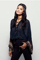 Free People Womens Great Escape Embellished Top