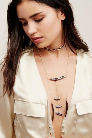 Free People Womens Abalone Cove Layered Neck