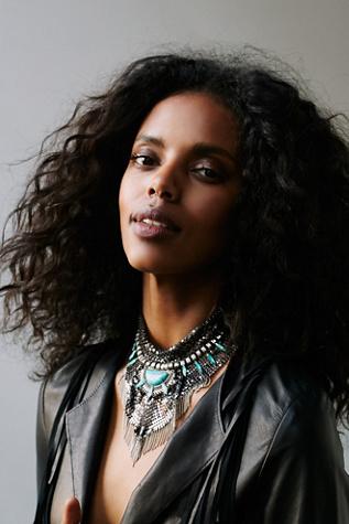 Free People Womens Grace Chainmail Collar