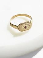 Erica Weiner Engraved Wax Seal Stone Ring