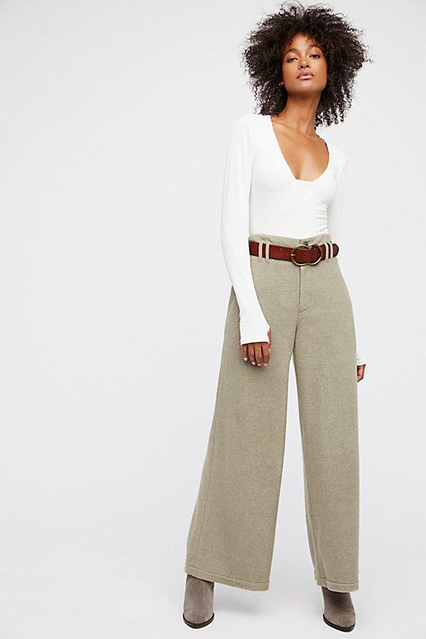 Fleece Wide Leg Pants By Free People