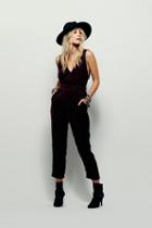 Free People Womens Velvet Twisted One Piece
