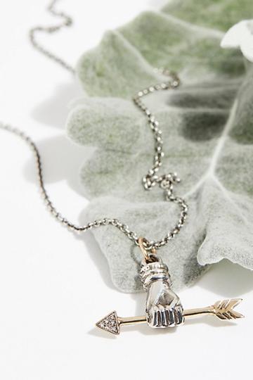 Cupid 14k Diamond Arrow Necklace By Workhorse Jewelry At Free People
