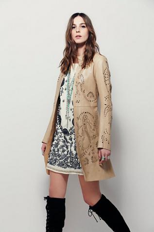 Free People Womens Lace Luke Cutwork Jacket