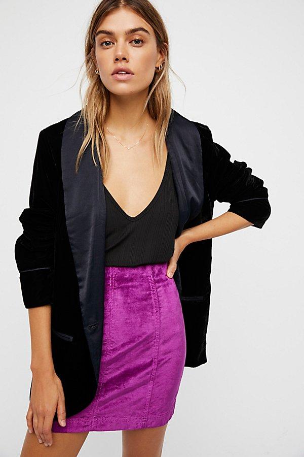 Modern Femme Velvet Mini Skirt By Free People