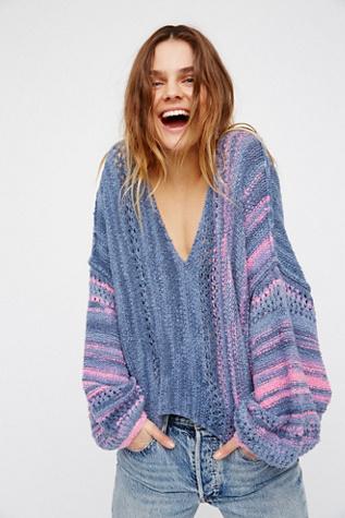Free People Womens Amethyst Sweater