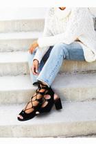Jeffrey Campbell + Free People Womens Lola Lace Up Heel