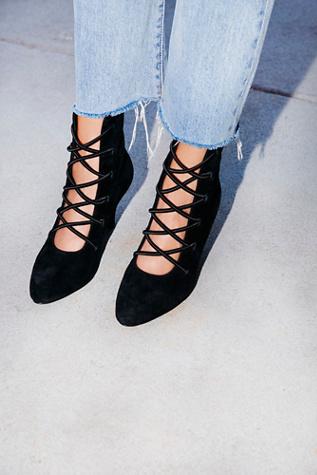 Faryl Robin + Free People Womens Dynamite Kitten Heel Boot