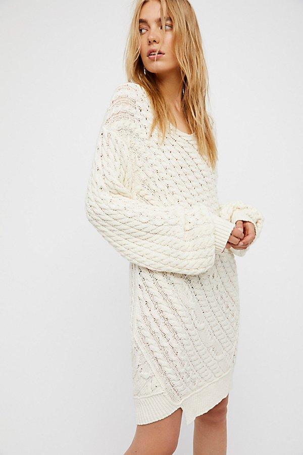 Twisted Reality Sweater Mini Dress By Free People