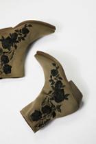 Vic Matie Womens Black Roses Ankle Boot
