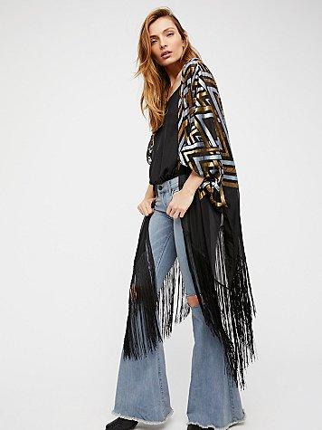 Free People Ruby Soho Burnout Velvet Kimono