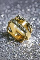 Marly Moretti Womens Pyrite Mixed Shape Ring