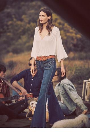 Free People Womens Stella High Rise Flare