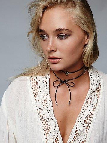 Materia Prima X Free People Leather Wrap Opal Bolo