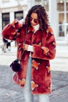 Free People Womens Wrap Me Up Faux Fur Jkt
