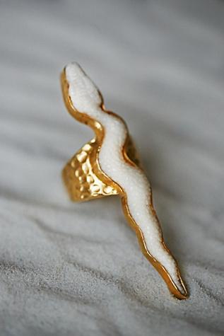 Heather Benjamin Womens Hand Carved Snake Ring