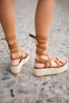 Faryl Robin + Free People Womens Vegan Milly Platform Sand