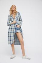 Free People X Cp Shades Womens Doublecloth Plaid Maxi