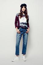 Free People Womens Borough Released Hem Jean