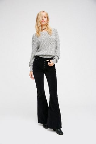 Free People Womens Soma Slim Uncut Cord Flar