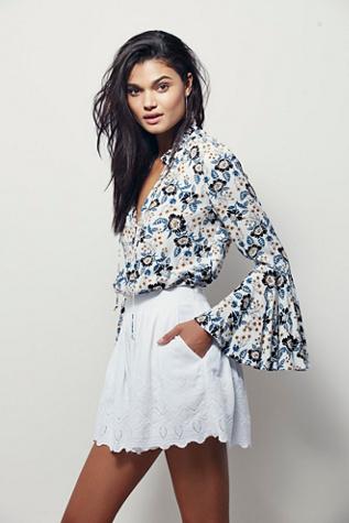 Free People Womens Azalea Eyelet Short