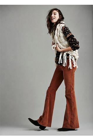 Fp Collection Womens Pull On Cord Flare