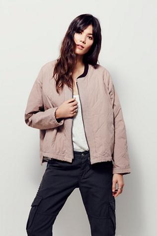 Fp Collection Womens Quilted Aviator Jacket