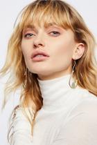 Raw Crystal Formation Hoops By Free People